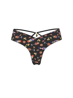 Askılı Derin Bacak Kesim Cheeky Külot