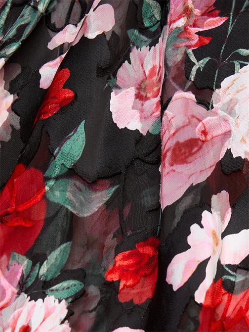 Atelier Victoria's Secret Noir Burnout Saten Derin V Yaka Gecelik