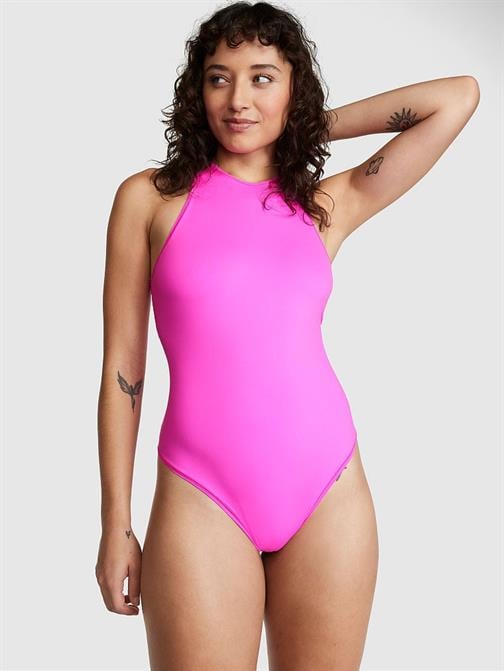 Base Dik Yaka Esnek Bodysuit