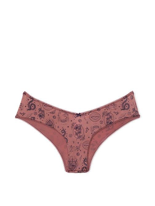 Baskılı Derin Bacak Kesim Cheeky Külot