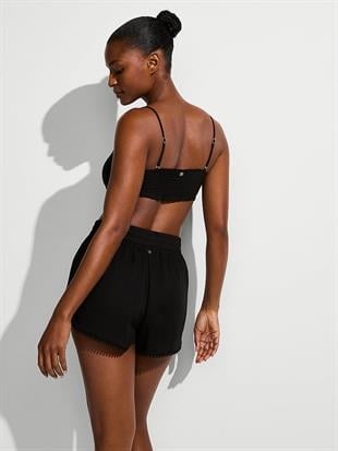 Beachwear Bağcıklı Bandeau Bikini Üstü