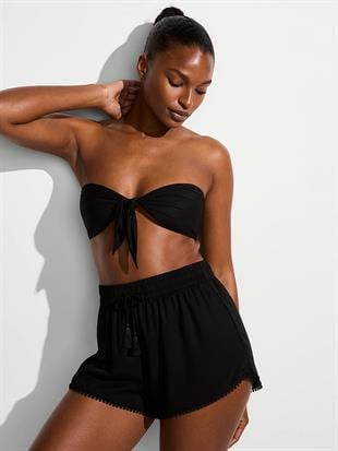 Beachwear Bağcıklı Bandeau Bikini Üstü