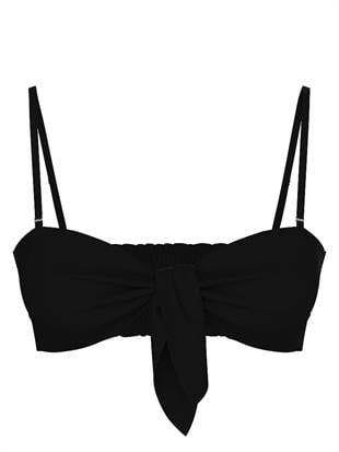 Beachwear Bağcıklı Bandeau Bikini Üstü