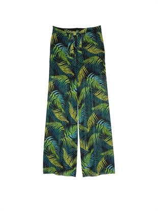 Beachwear Önden Bağlamalı Şifon Pantolon