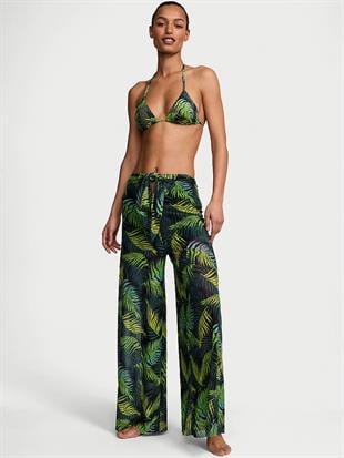 Beachwear Önden Bağlamalı Şifon Pantolon