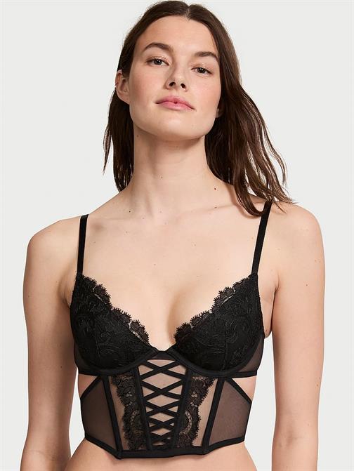 Boho Çiçek İşlemeli Demi Büstiyer