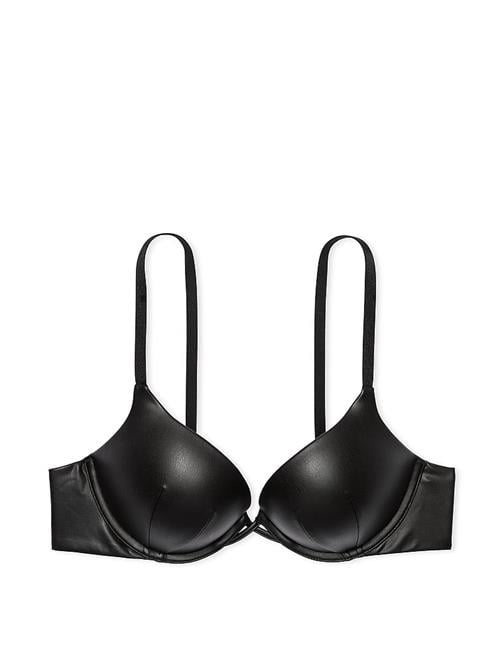 Bombshell 2 Beden Büyük Gösteren Deri Görünümlü Push-Up Sütyen
