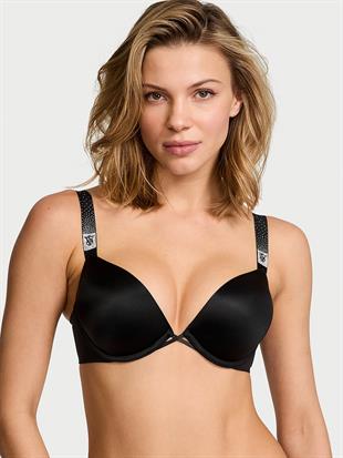 Bombshell 2 Beden Büyük Gösteren Işıltılı Askılı Push-Up Sütyen