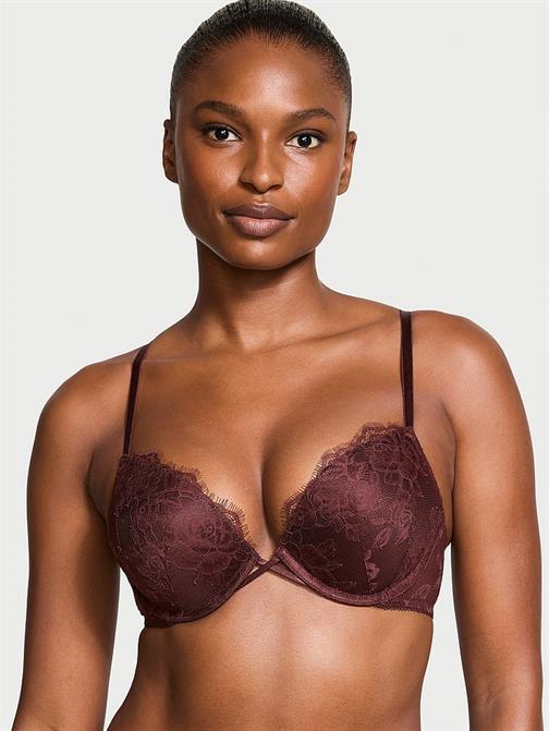 Bombshell Gül Dantelli 2 Beden Büyük Gösteren Push-Up Sütyen