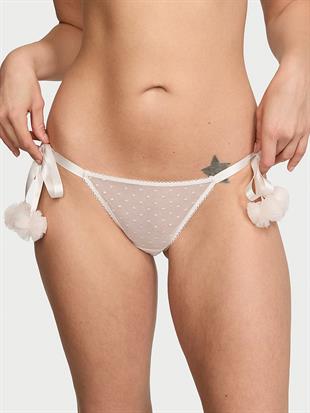Bridal Ponponlu Tül Fırfırlı Bikini Külot