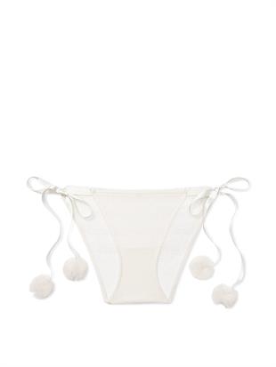 Bridal Ponponlu Tül Fırfırlı Bikini Külot