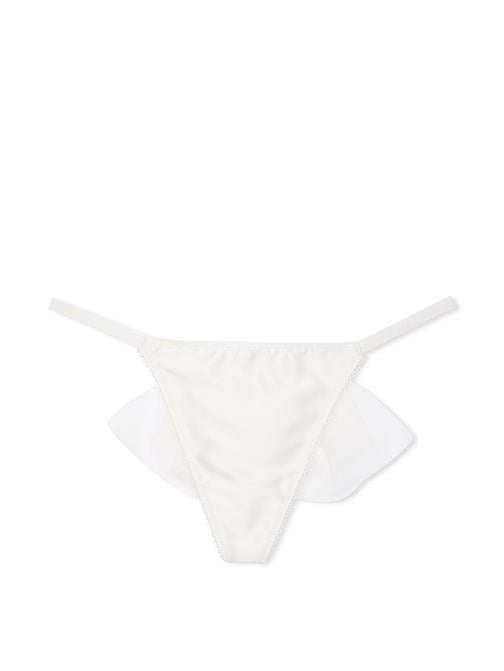 Bridal Tül Duvaklı Fiyonklu V-String Külot