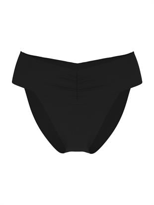 Büzgü Detaylı Yüksek Bel Bikini Altı