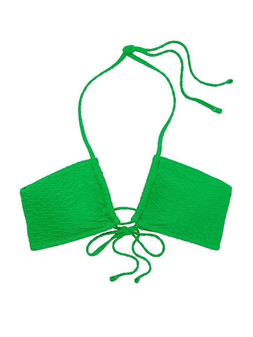 Büzgülü Bağlama Detaylı Bikini Üstü