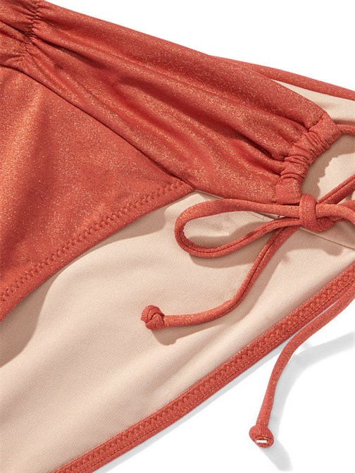 Büzgülü Işıltılı Klasik Bikini Altı