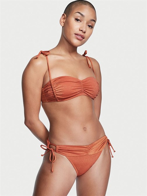 Büzgülü Işıltılı Klasik Bikini Altı