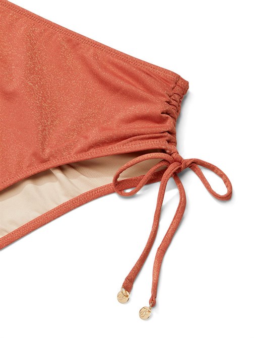 Büzgülü Yüksek Bel Cheeky Bikini Altı