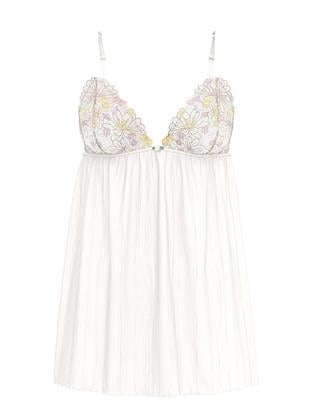 Çiçek Desenli Şifon Pileli Babydoll Takım