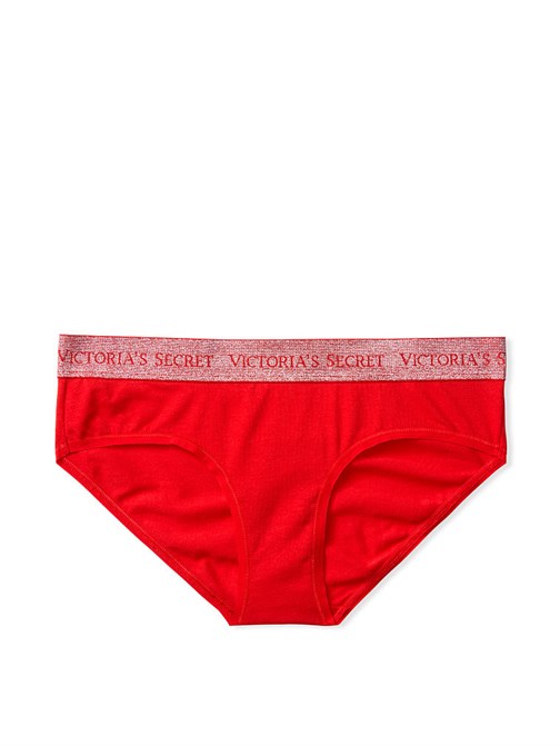 Cotton Shine Logo Hiphugger Panty