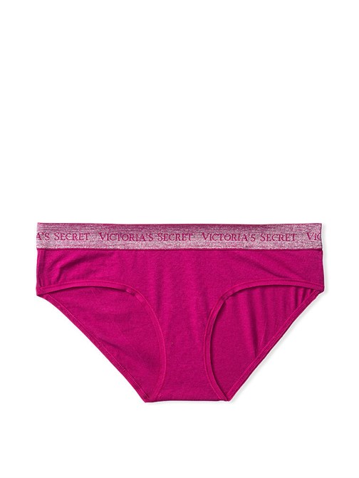 Cotton Shine Logo Hiphugger Panty