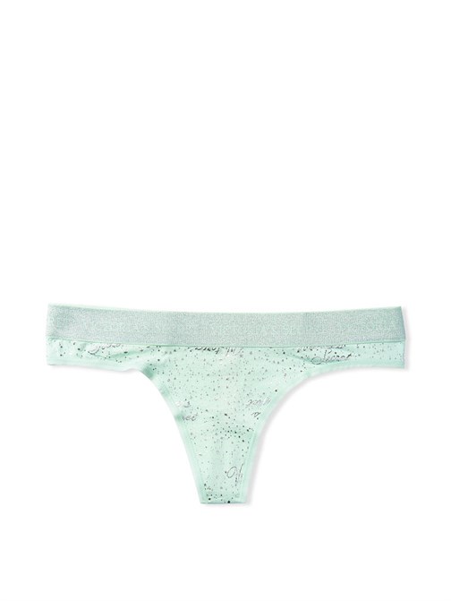 Cotton Shine Logo Thong Panty