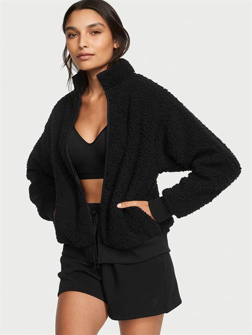 Cozy Balıkçı Yaka Fermuarlı Polar Ceket