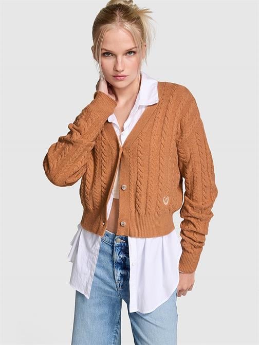 Crop Saç Örgüsü Hırka