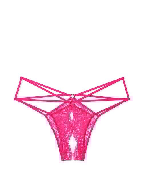 Crotchless Dantelli Askılı Cheeky Külot