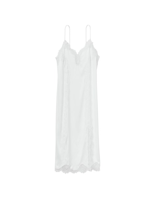 Dantel Detaylı Midi Slip Elbise