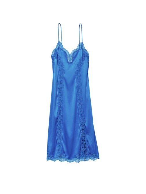 Dantel Detaylı Midi Slip Elbise