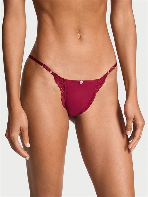 Dantel Kenarlı Ayarlanabilir İpli Bikini Külot