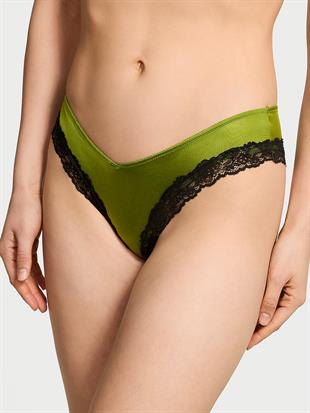 Dantel Kenarlı Derin Bacak Kesim Cheeky Külot