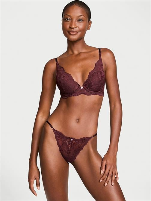 Dantelli Ayarlanabilir Askılı Bikini Külot