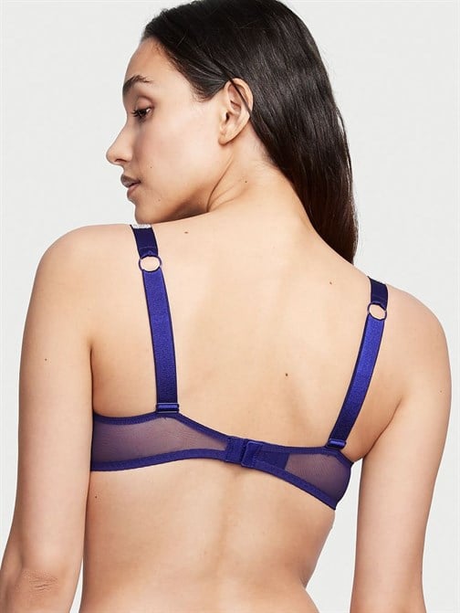 Dantelli Işıltılı Askılı Push-Up Sütyen