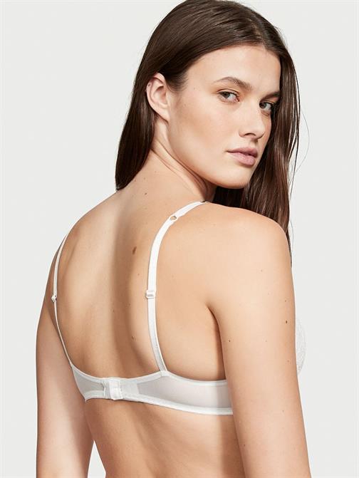Dantelli Işıltılı Askılı Push-Up Sütyen