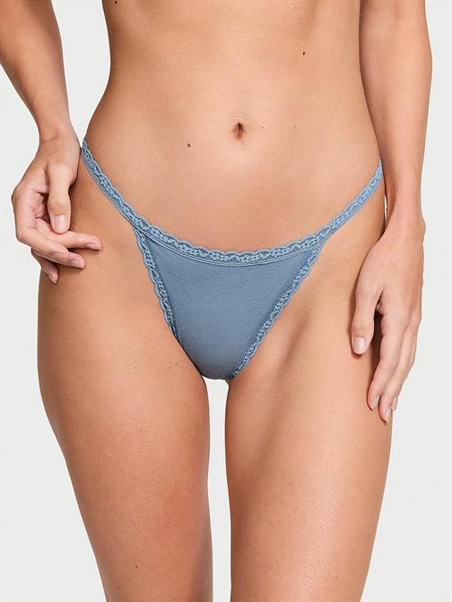 Dantelli Pamuklu V-String Külot