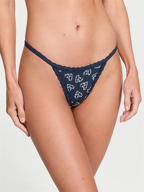 Dantelli Pamuklu V-String Külot