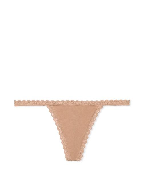 Dantelli Pamuklu V-String Külot