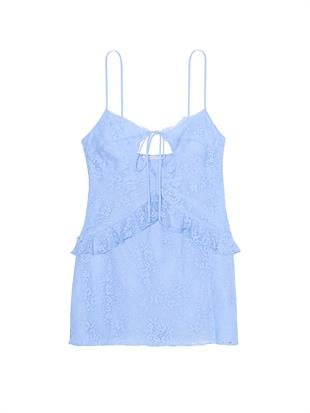 Dare to Dream Dantelli Volanlı Mini Gecelik