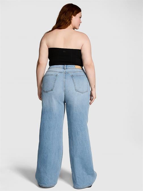 Denim by PINK Yüksek Bel Düz Paça Jean Pantolon