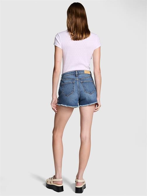 Denim by PINK Yüksek Bel Kot Şort