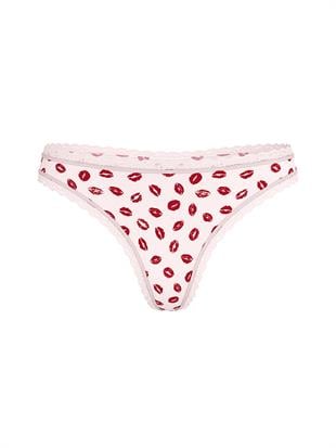 Esnek Pamuklu Dantel Belli Tanga