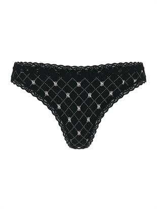 Esnek Pamuklu Dantel Belli Tanga