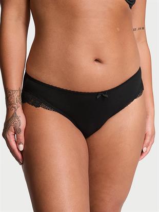Esnek Pamuklu Dantel Kenarlı Bikini Külot