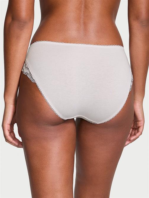 Esnek Pamuklu Dantel Kenarlı Bikini Külot