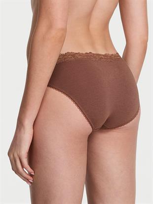 Esnek Pamuklu Dantelli Bikini Külot