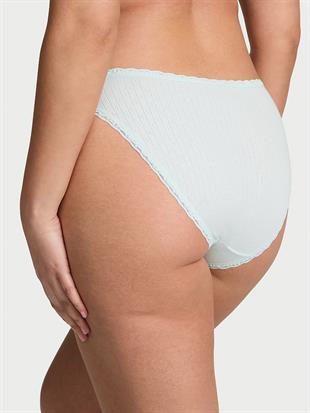 Esnek Pamuklu Pointelle Dantelli Bikini Külot