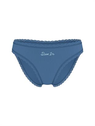 Esnek Pamuklu Pointelle Dantelli Bikini Külot