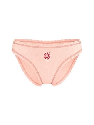 Esnek Pamuklu Pointelle Dantelli Bikini Külot
