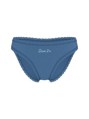Esnek Pamuklu Pointelle Dantelli Bikini Külot